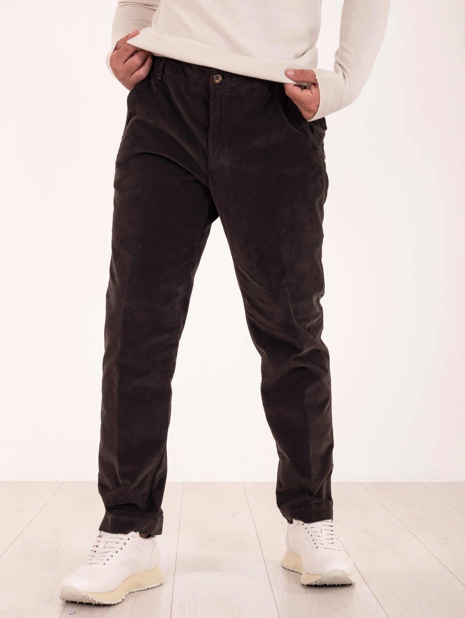 Pantalone Myths in Velluto a Coste Marrone