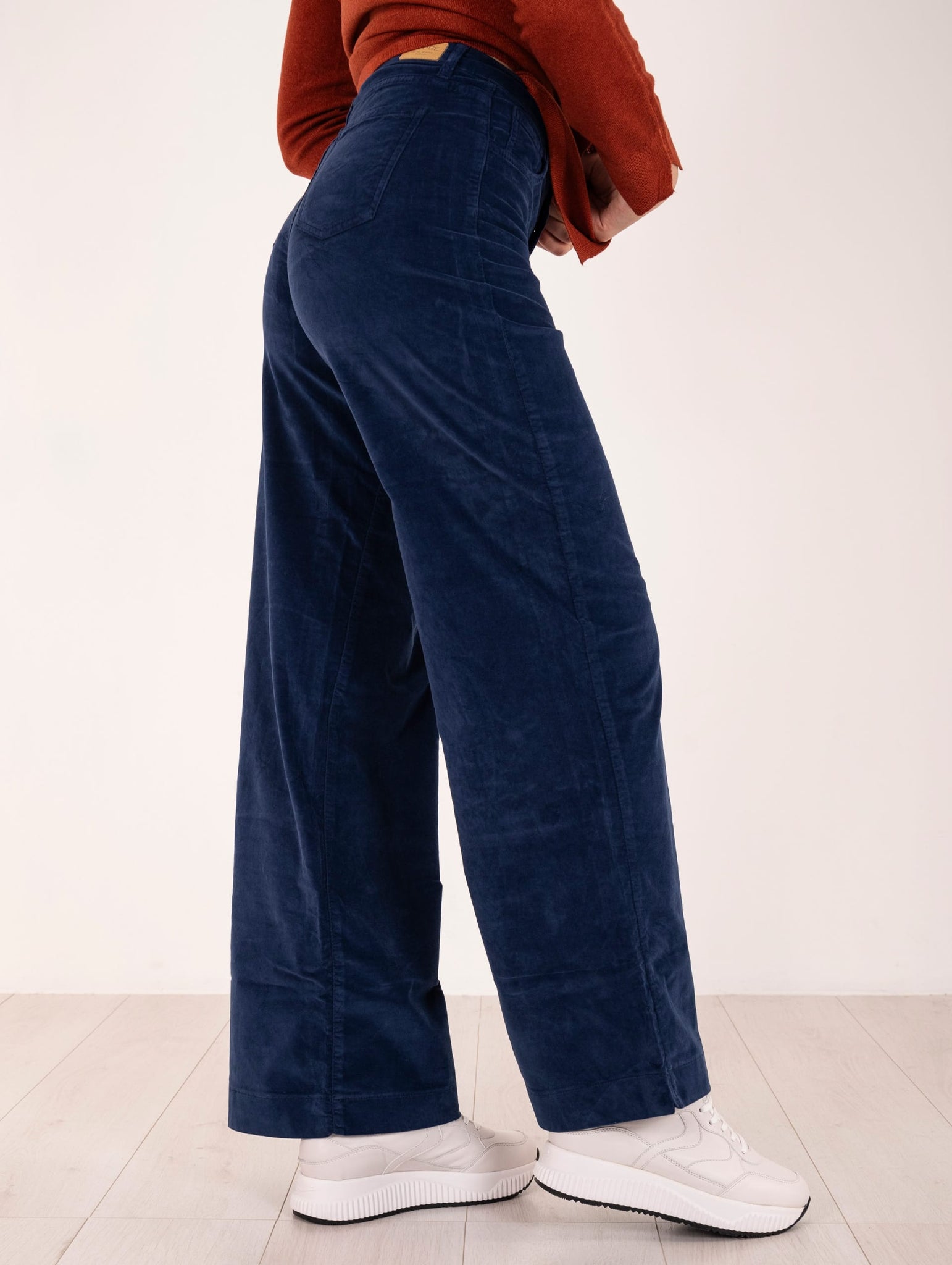 Pantalone Palazzo Milai J-Cube in Velluto Bluette