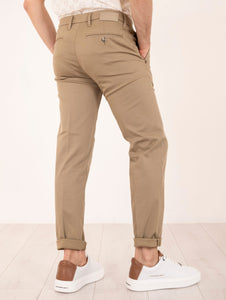 Pantalone Re-Hash in Cotone e Lyocell Beige