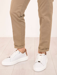 Pantalone Re-Hash in Cotone e Lyocell Beige