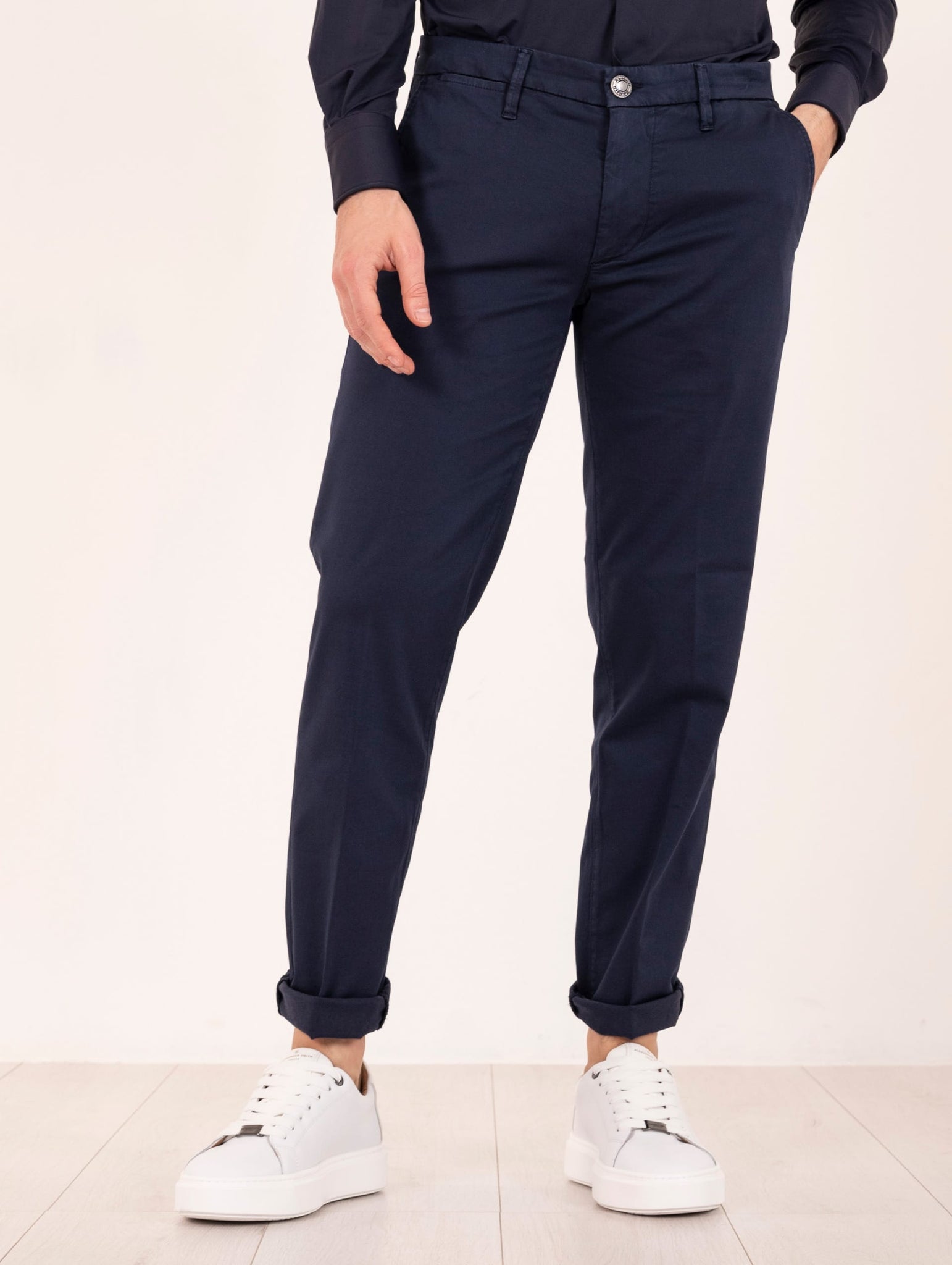 Pantalone Re-Hash in Cotone e Lyocell Blu