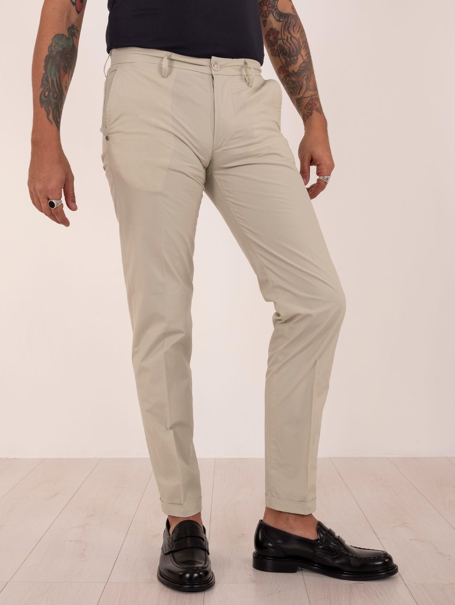 Pantalone Re-Hash in Lyocell e Cotone Menta