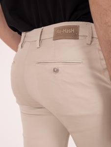 Pantalone Re-Hash in Tencel Avorio