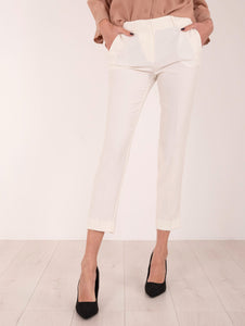 Pantalone Simona Corsellini in Crepe Latte