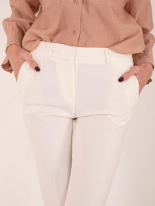 Pantalone Simona Corsellini in Crepe Latte