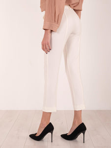 Pantalone Simona Corsellini in Crepe Latte