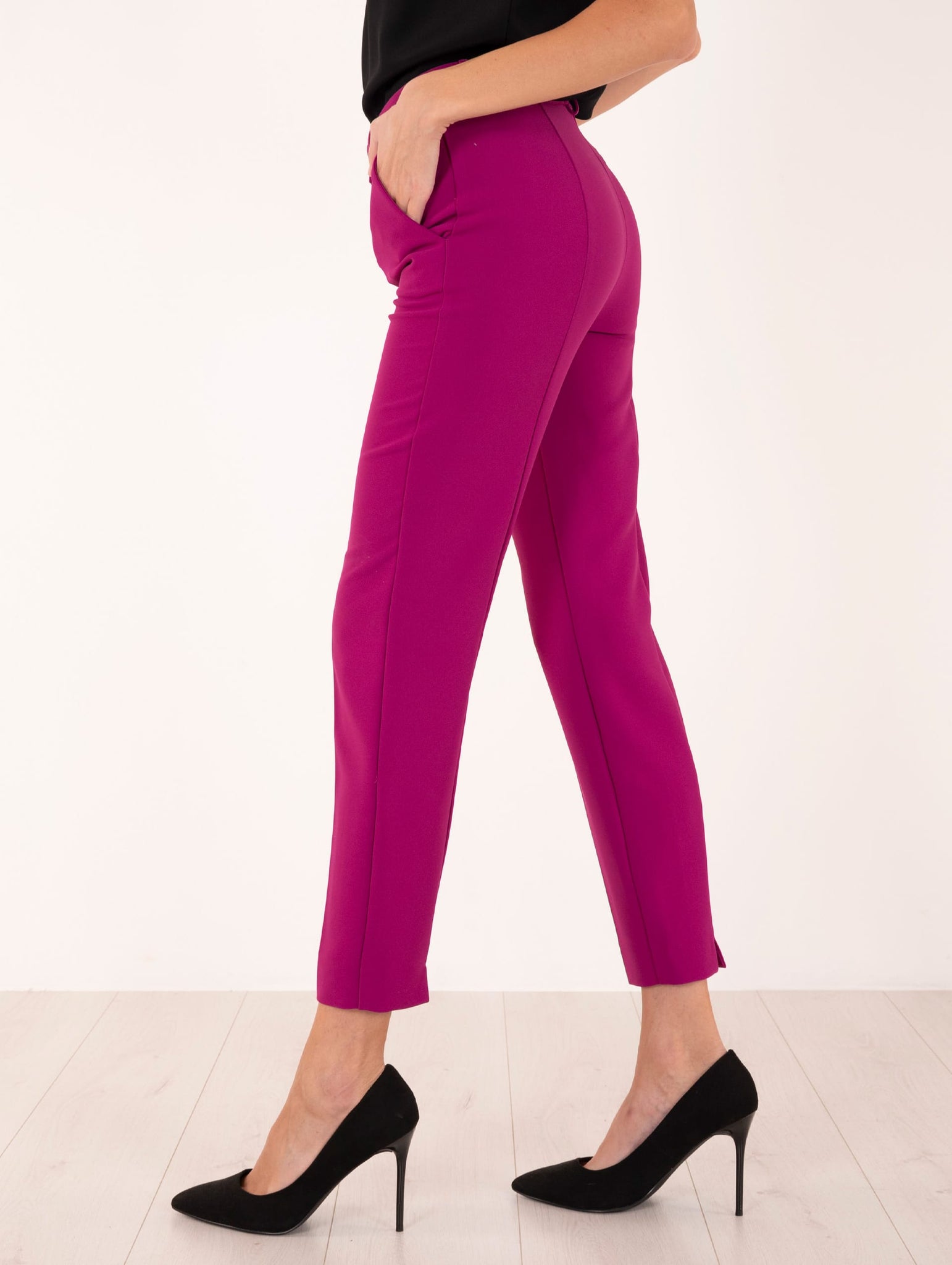 Pantalone Simona Corsellini in Crepe Magenta