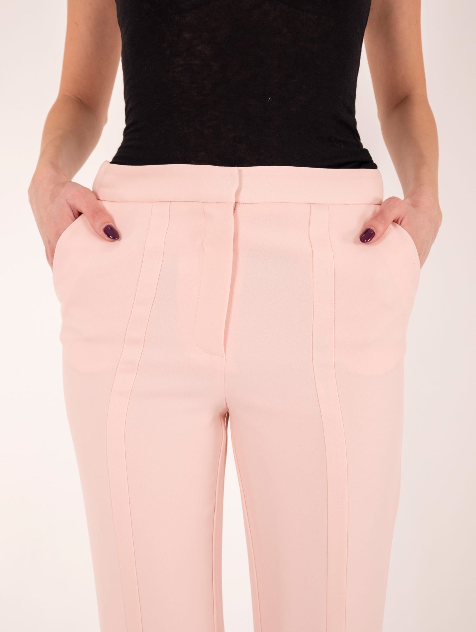 Pantalone Simona Corsellini Smoking in Crepe Blush