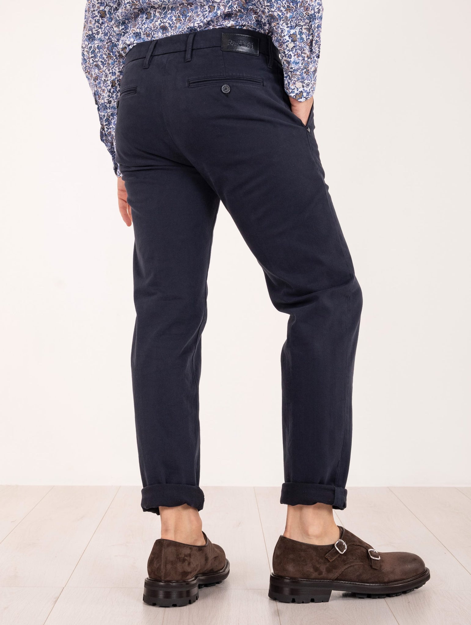 Pantalone Slim Re-Hash in Cotone Blu