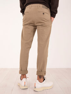 Pantalone Slim Re-Hash in Cotone Fango