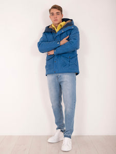 Parka Manifattura Ceccarelli Fisherman in Cotone Idrorepellente Bluette