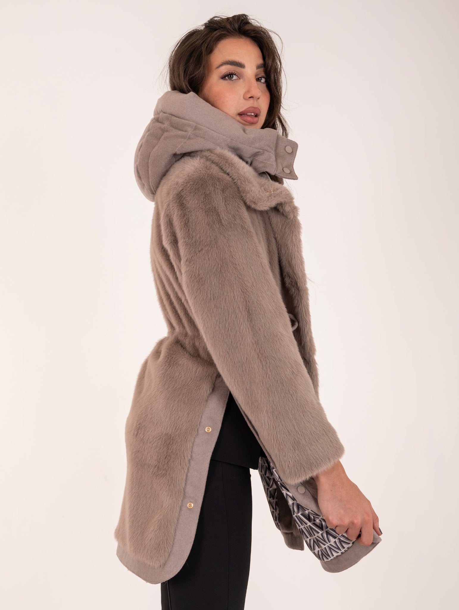 Parka Violanti in Ecofur Taupe