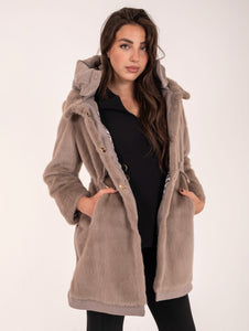 Parka Violanti in Ecofur Taupe