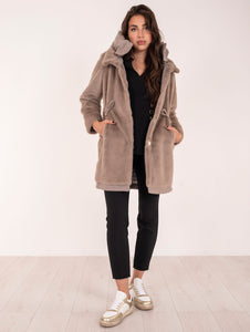 Parka Violanti in Ecofur Taupe