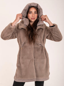 Parka Violanti in Ecofur Taupe