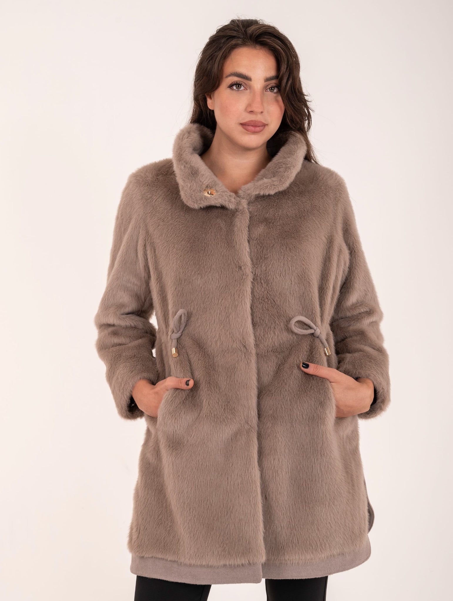 Parka Violanti in Ecofur Taupe