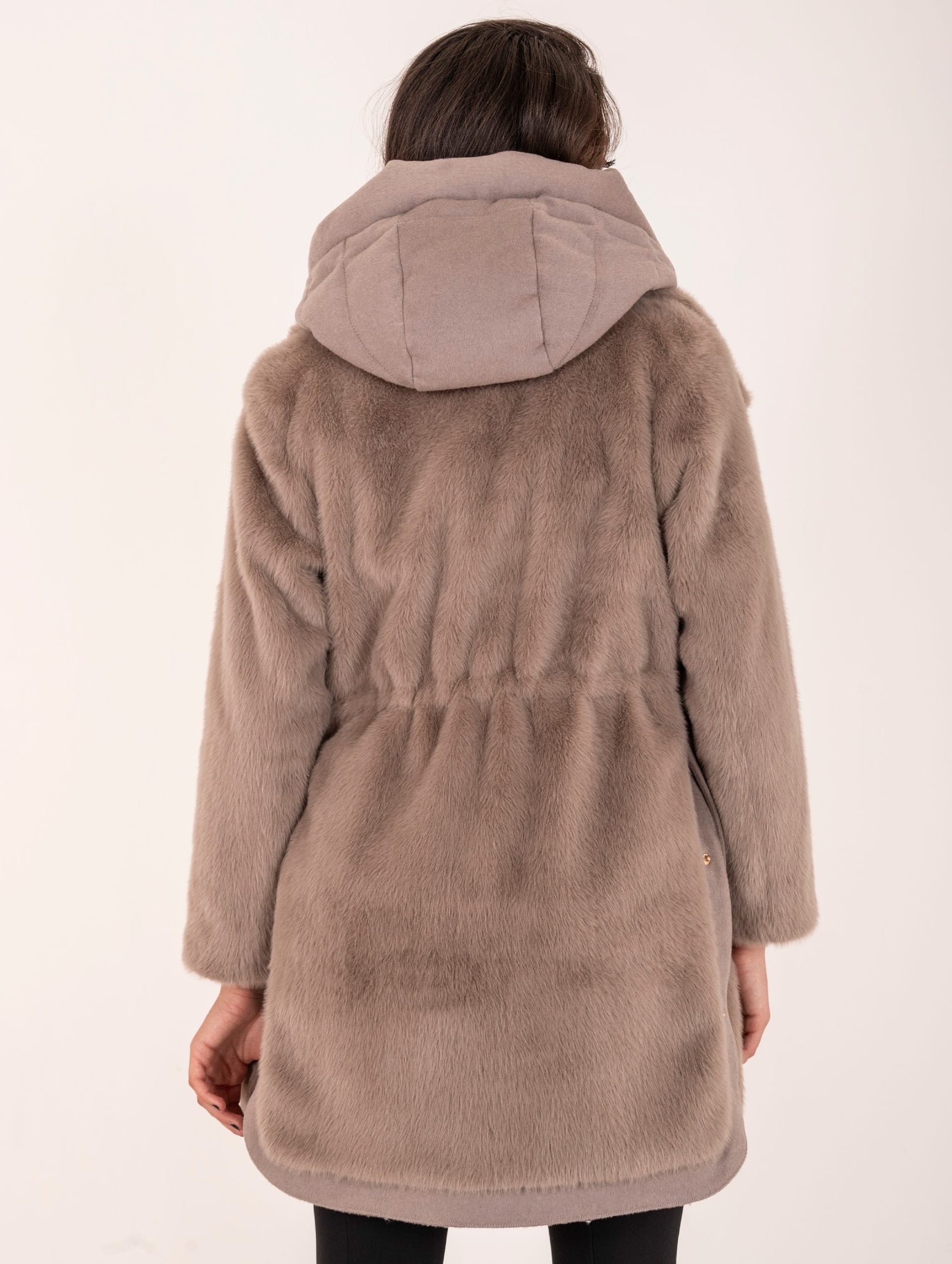 Parka Violanti in Ecofur Taupe