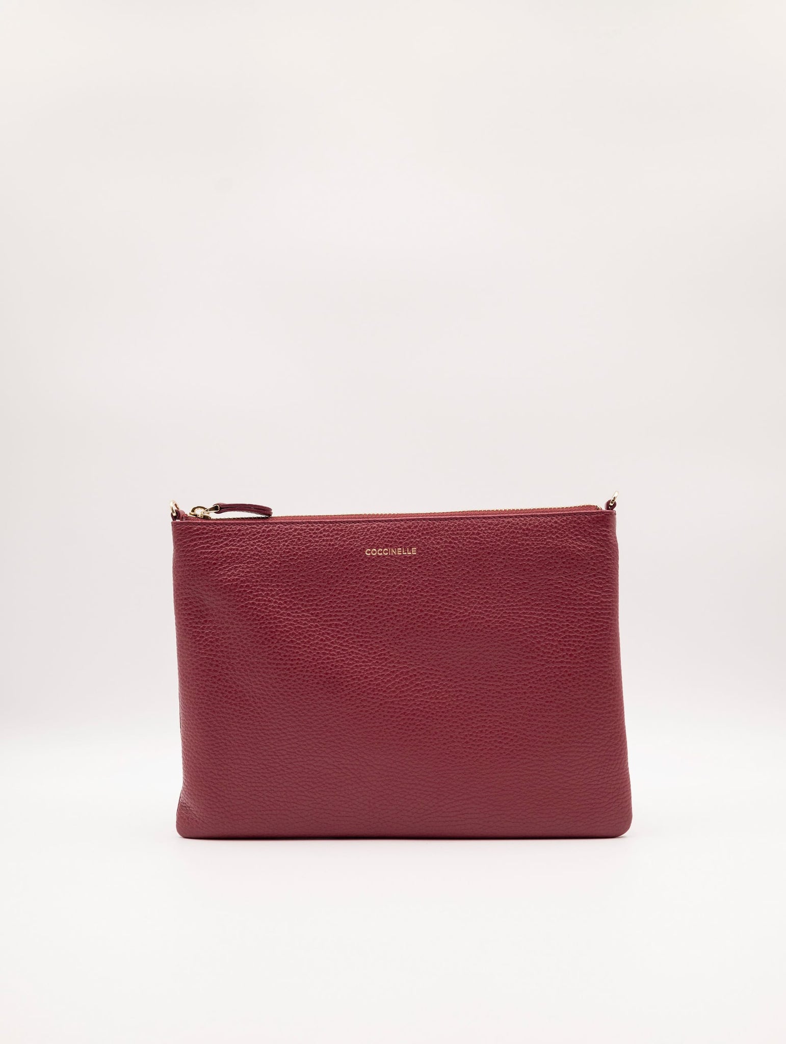 Pochette Best Crossbody Coccinelle in Pelle Martellata Rossa