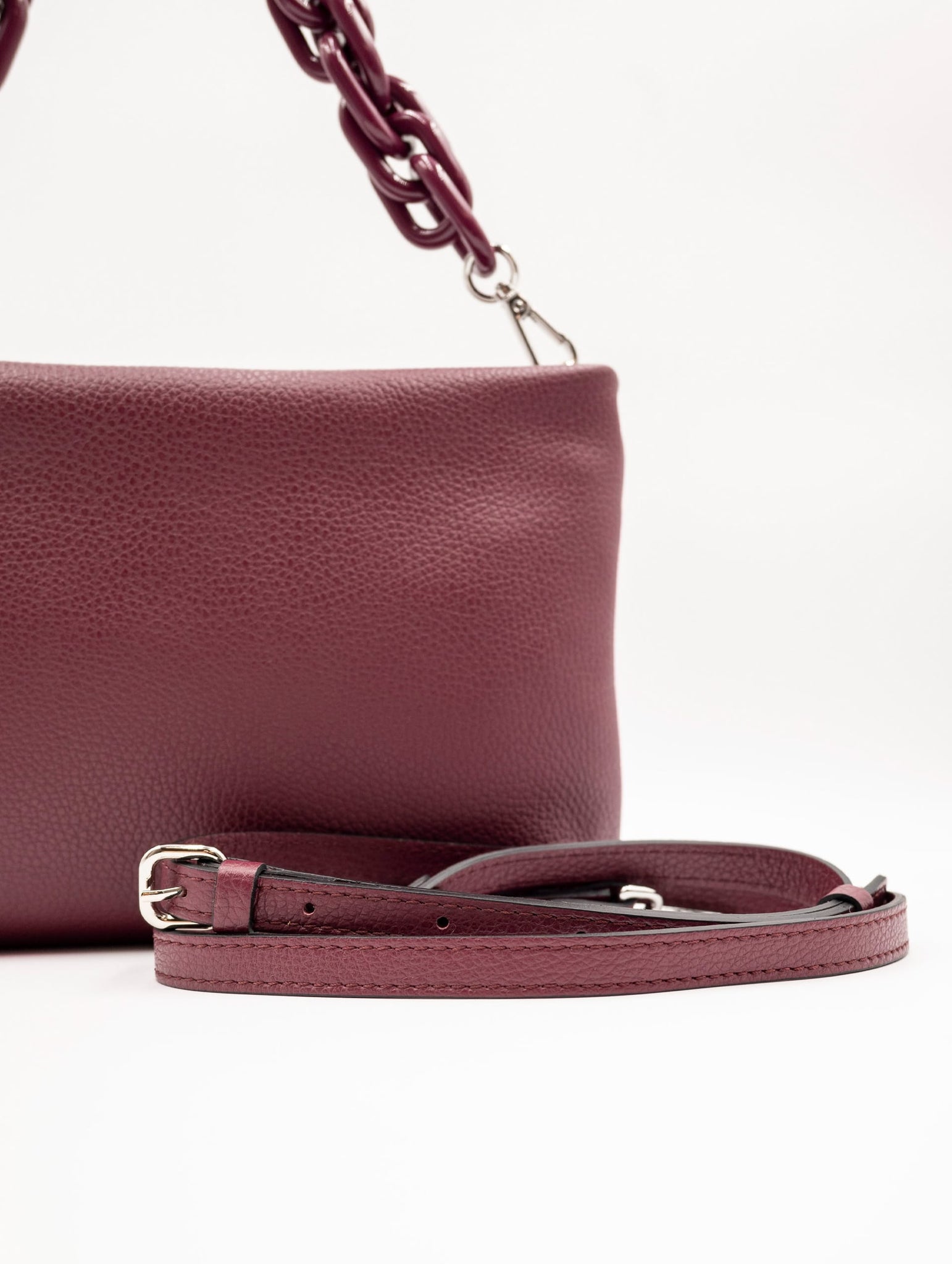 Pochette Brenda Gianni Chiarini in Pelle Martellata Bordeaux