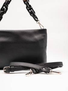 Pochette Brenda Gianni Chiarini in Pelle Martellata Nera