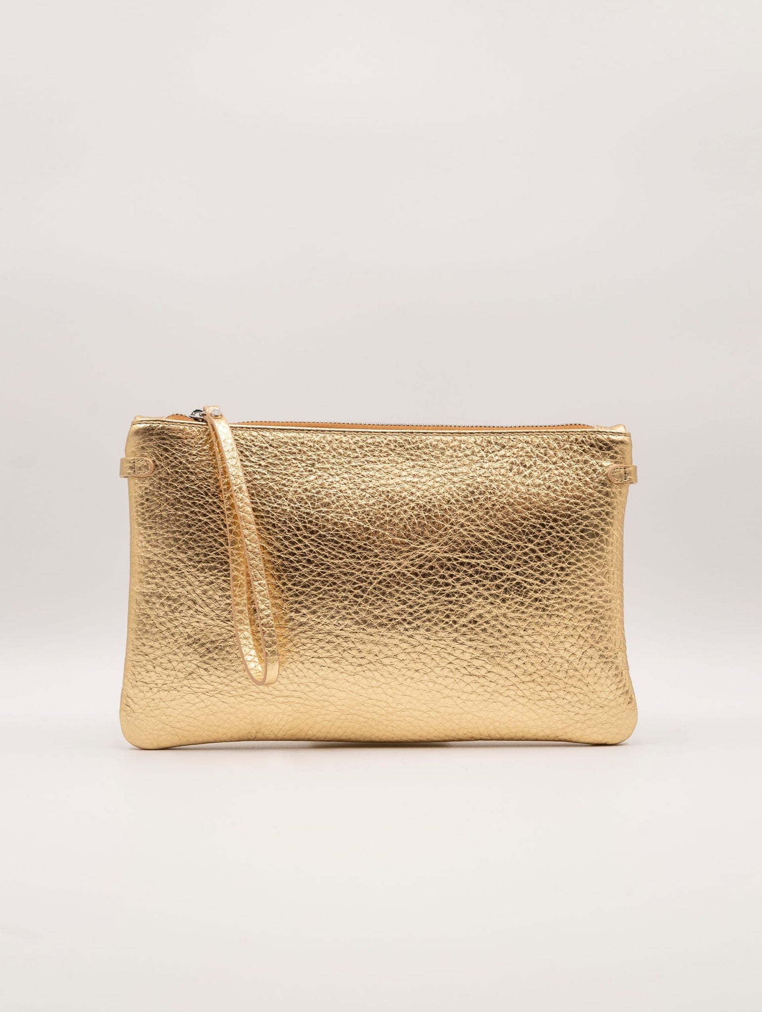 Pochette Hermy Gianni Chiarini in Pelle Laminata Oro