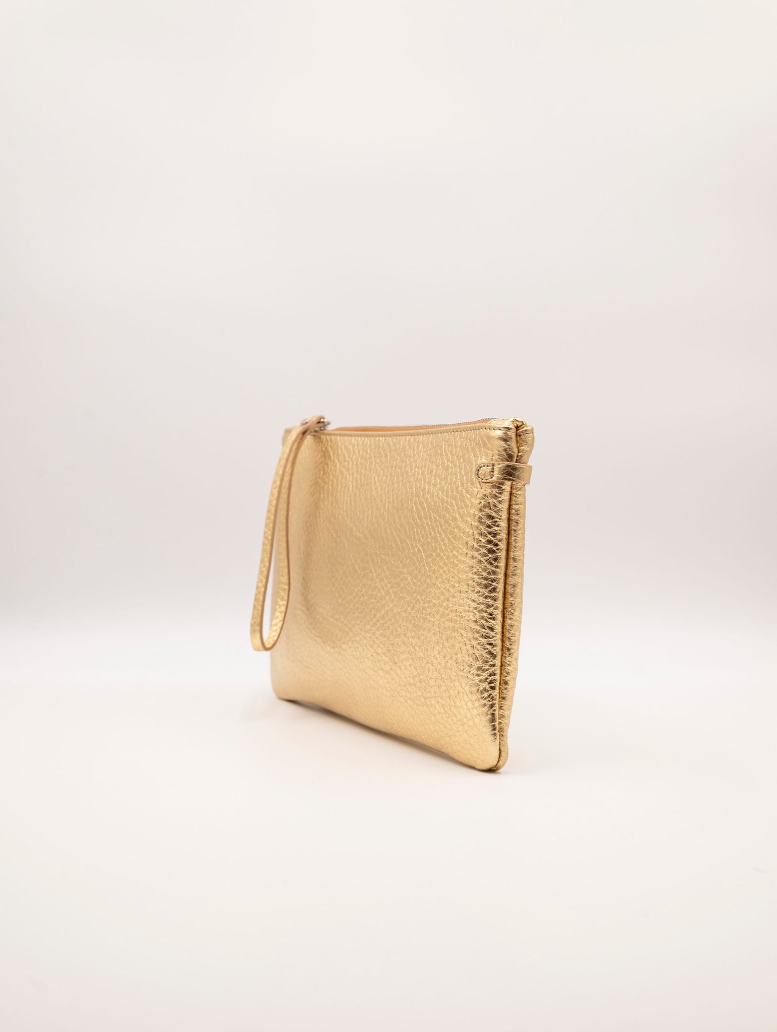 Pochette Hermy Gianni Chiarini in Pelle Laminata Oro