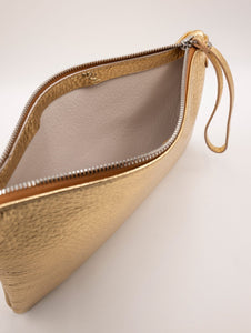 Pochette Hermy Gianni Chiarini in Pelle Laminata Oro