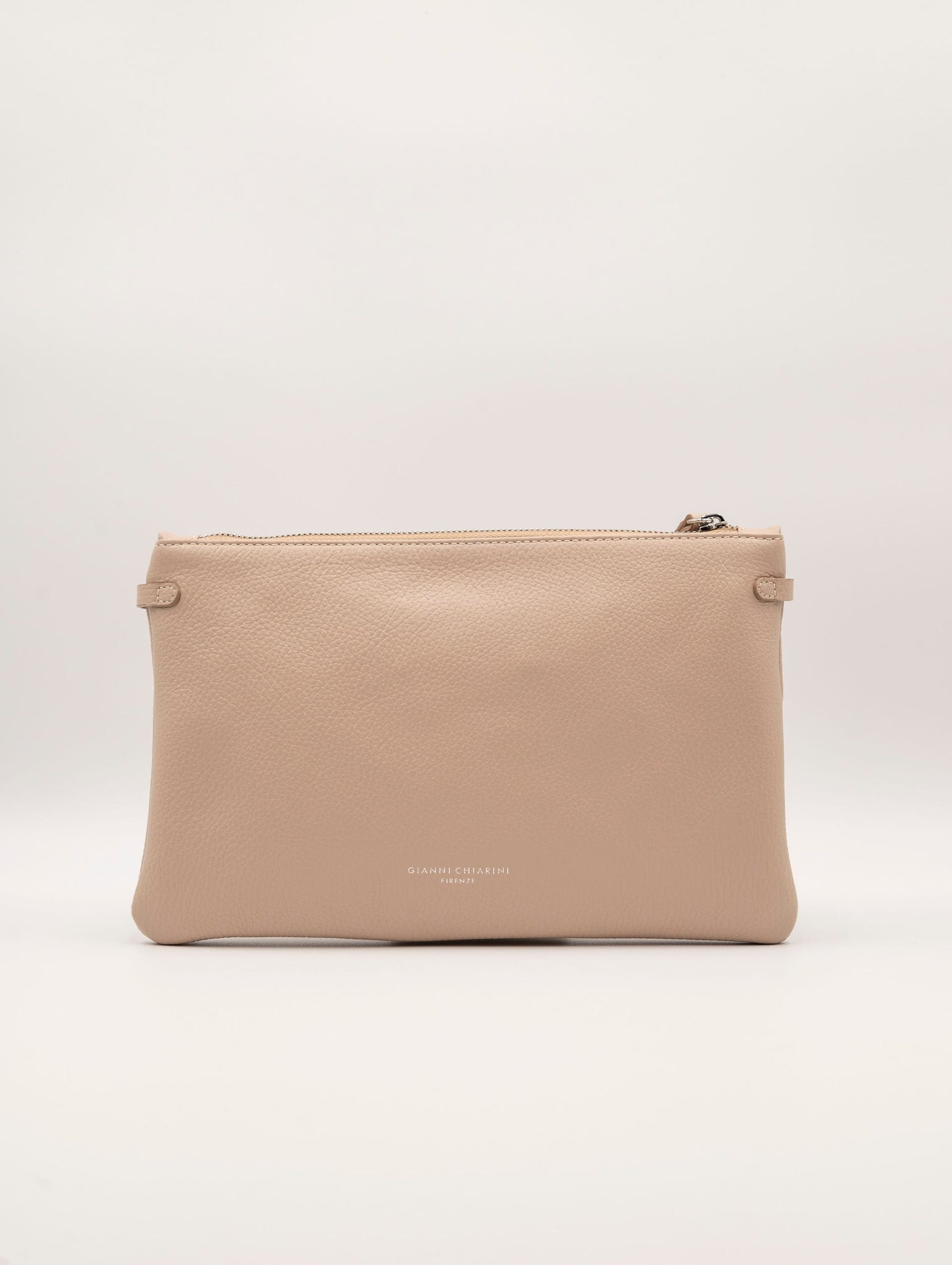 Pochette Hermy Gianni Chiarini in Pelle Martellata Cipria