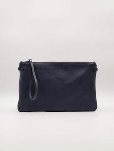 Pochette Hermy Gianni Chiarini in Pelle Martellata Navy