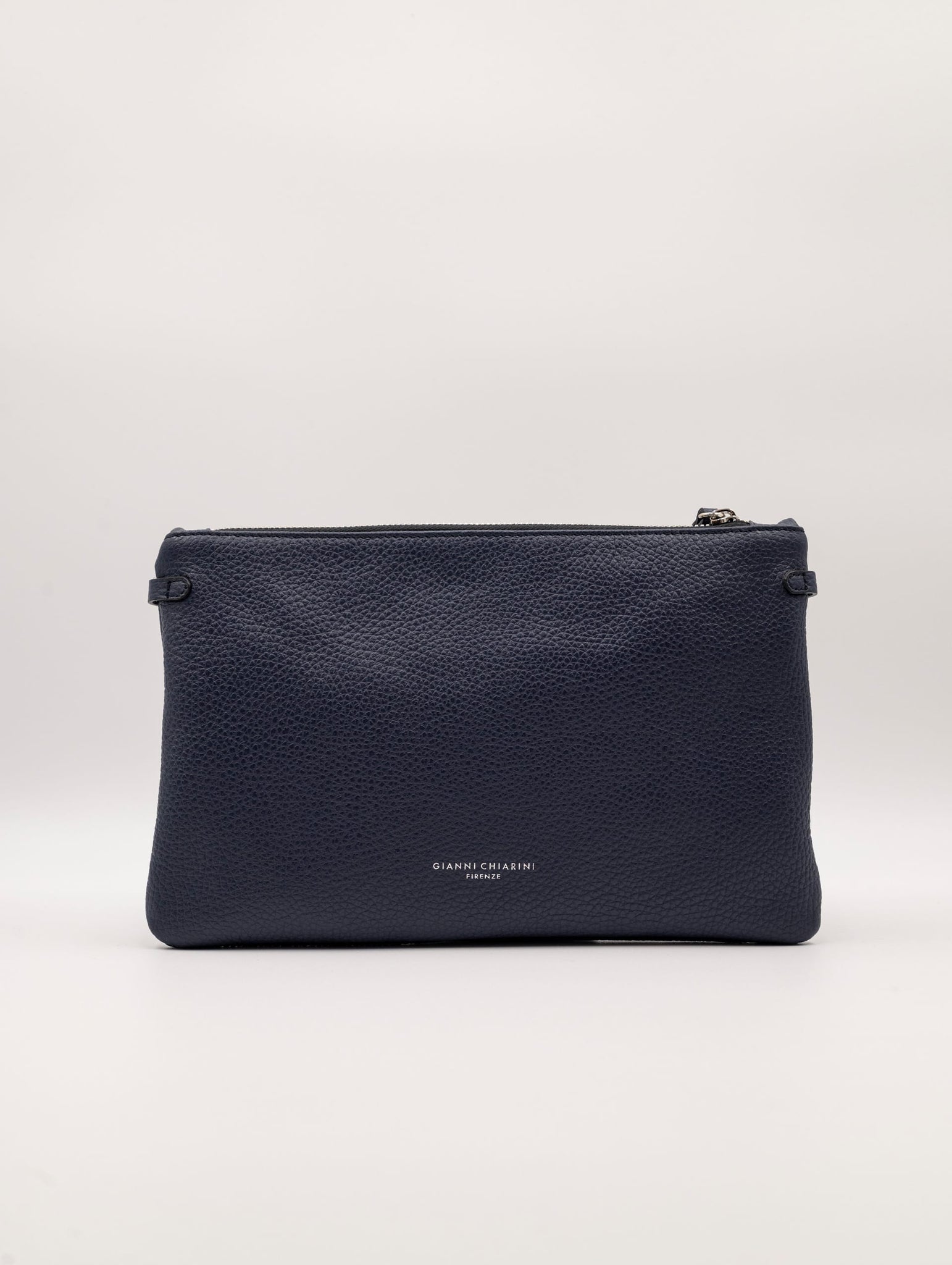 Pochette Hermy Gianni Chiarini in Pelle Martellata Navy