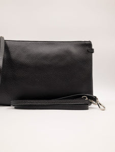 Pochette Hermy Gianni Chiarini in Pelle Martellata Nera