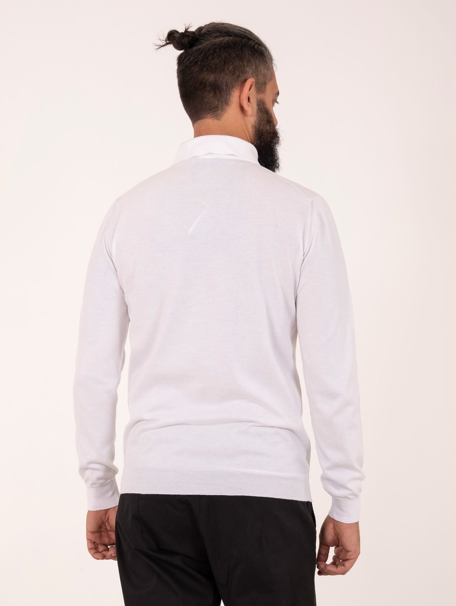 Polo Zanieri M/L in Cotone Bianco