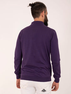 Polo Zanieri M/L in Cotone Viola